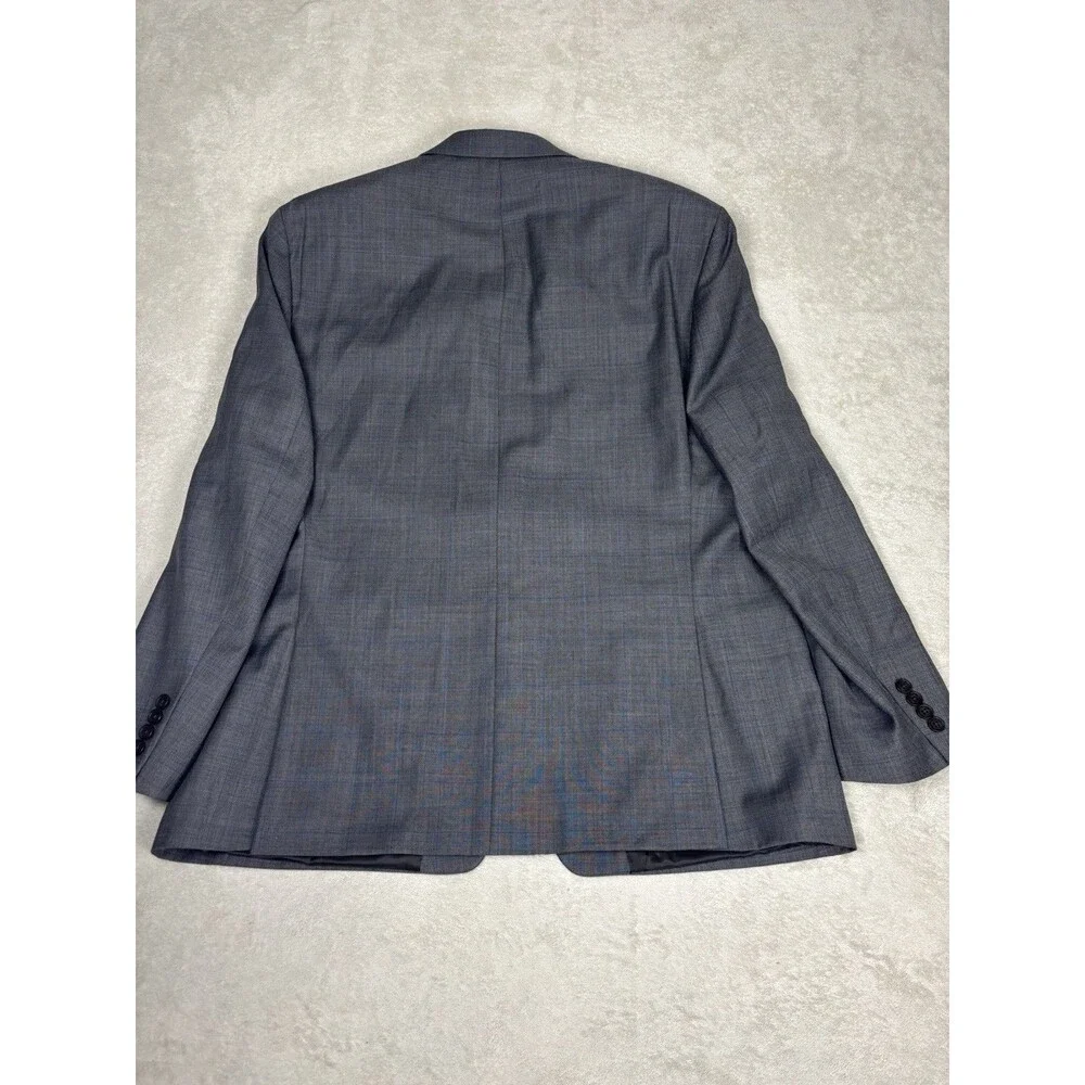 Lauren Ralph Lauren Men’s Blazer 46R Gray Wool Blend Window Pane 2 Button